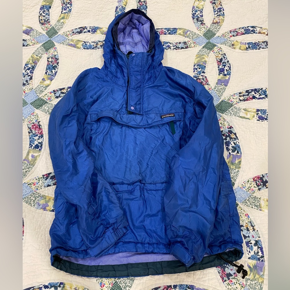 PATAGONIA | Men’s Vintage 1/4 Zip Hooded Packable Pullover Windbreaker, Size Med